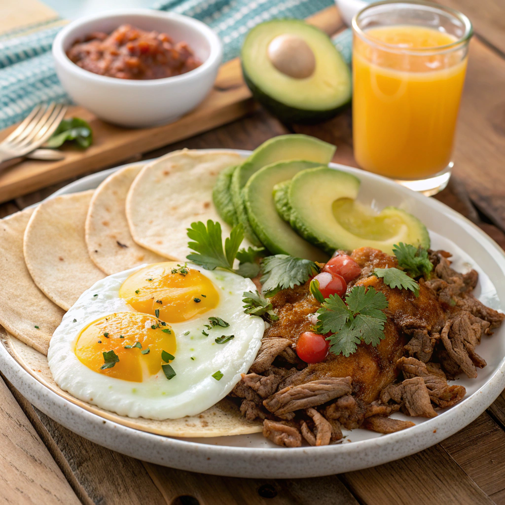 carnitas breakfast with eggs