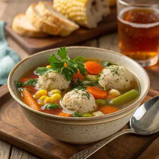 Crab Balls Soup with Old Bay